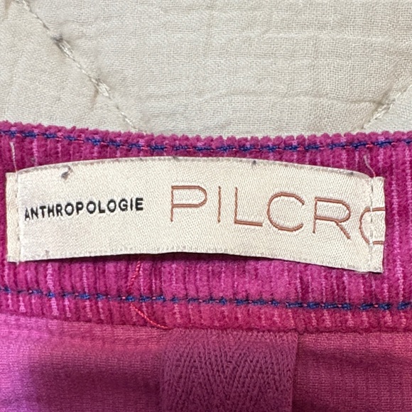 Pilcro by Anthropologie Pink Corduroy Button-Front Skirt Sz 8 - Picture 5 of 16